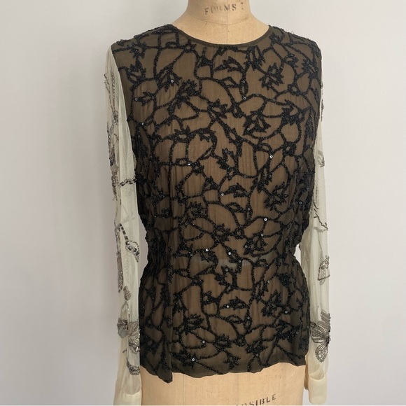 Dries Van Noten Beaded Silk Top - Picture 8 of 15